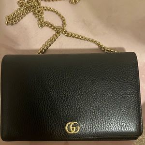 Gucci GG Marmont Mini Chain Shoulder Bag Wallet on Chain